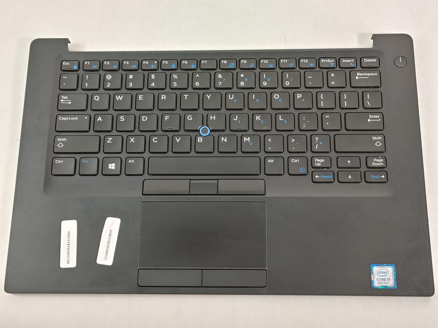 Lot of 2 Dell DJHRD Laptop Palmrest Touchpad Assembly w/ Keyboard For Latitude