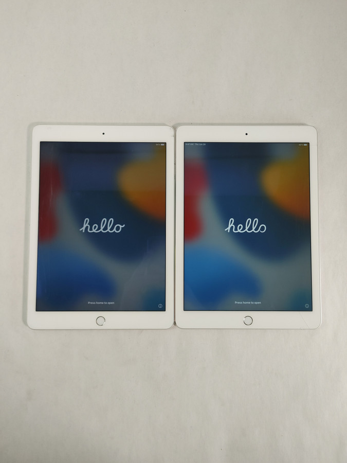 Lot of 2 Apple iPad Air 2nd Gen A1566 16 GB iOS 15.8.4 (WiFi Only) For Parts