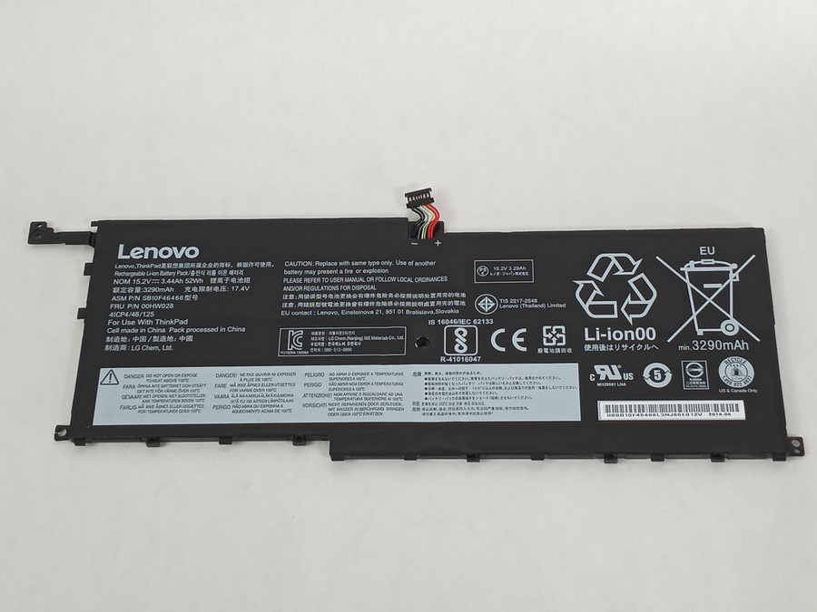Lot of 2 Lenovo 00HW028 3290mAh 5 Cell Laptop Battery for ThinkPad X1 Carbon 4th