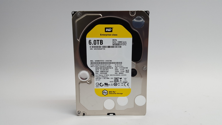 Western Digital  RE WD6001FSYZ 6 TB SATA III 3.5 in Enterprise Drive
