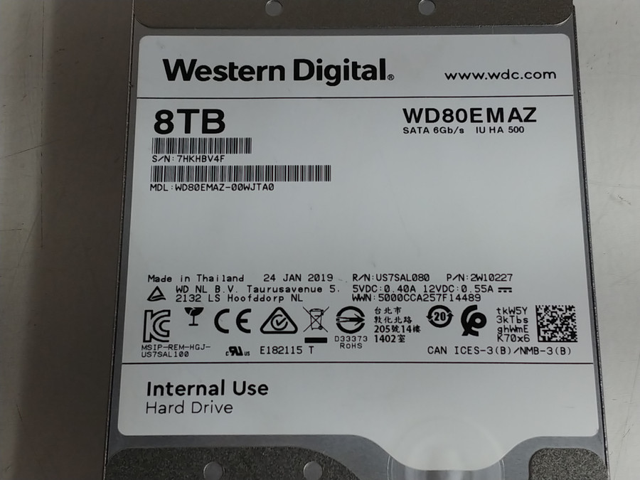 Western Digital IU HA 500 WD80EMAZ 8 TB SATA III 3.5 in Internal Drive