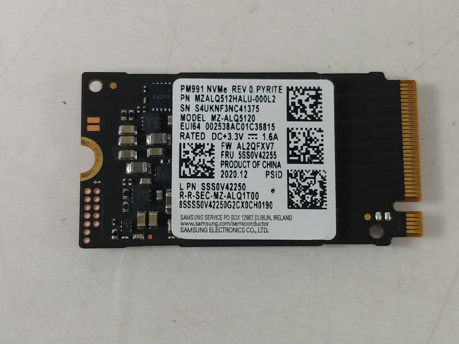 Lot of 5 Samsung PM991 MZALQ5120 512 GB NVMe 42mm Solid State Drive