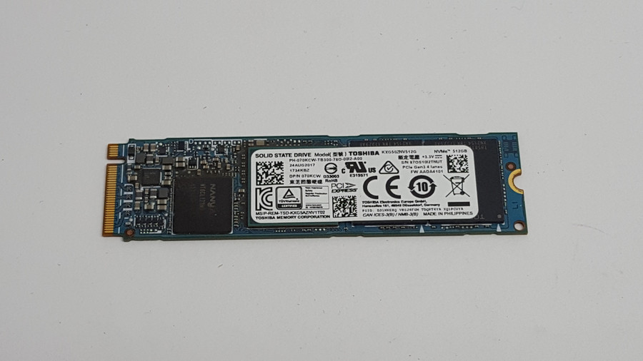 Lot of 2 Toshiba XG5 KXG50ZNV512G 512 GB NVMe M.2 2280 80mm Solid State Drive