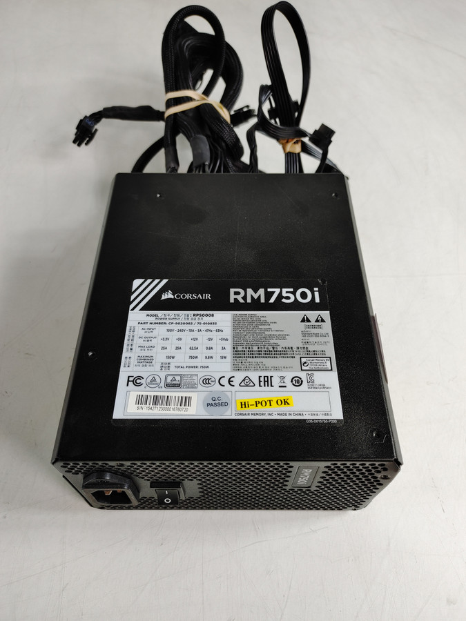 Corsair 750 W 24 Pin ATX Power Supply CP-9020082
