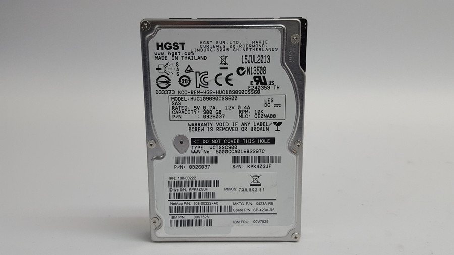HGST NetApp  HUC109090CSS600 900 GB SAS 2 2.5 in Enterprise Drive