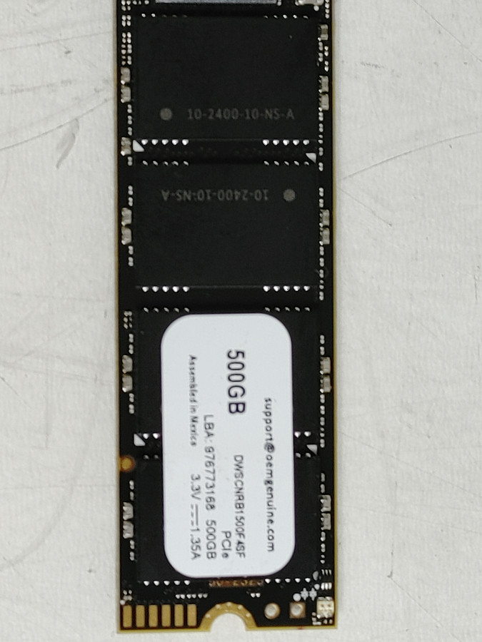 OEMGENUINE DWSCNRB1500F4SF 500 GB PCI Express 80mm Solid State Drive