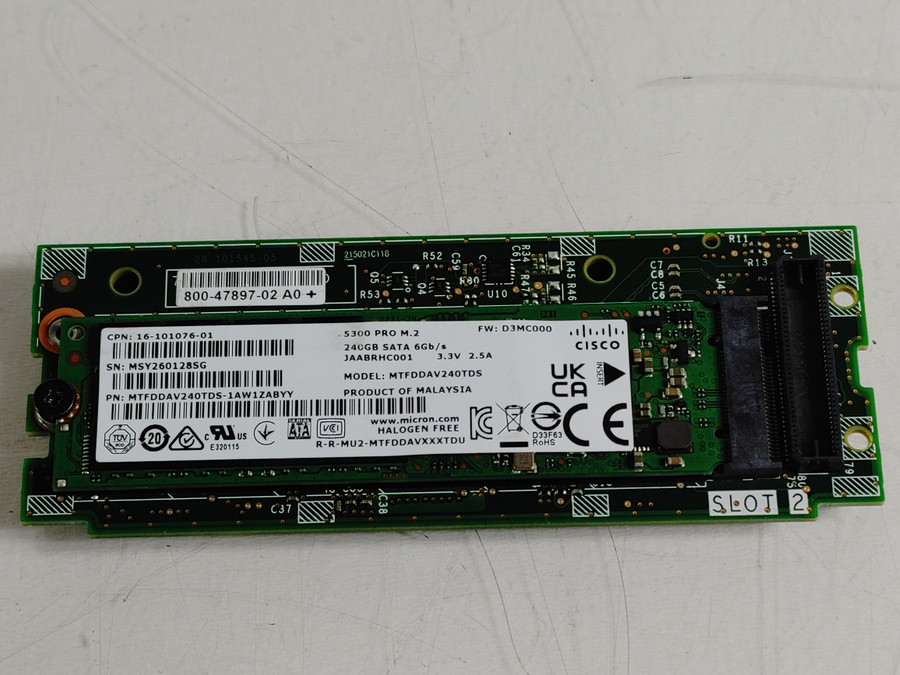 Cisco MTFDDAV240TDS/ 800-47897-02 2X 240GB 2X M.2 Module Raid Controller Adapter