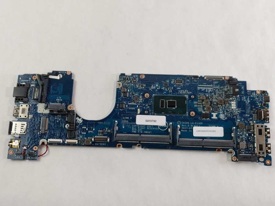 Lot of 2 Dell YF9VM Latitude 7480 Core i5-6300U 2.4 GHz DDR4 Laptop Motherboard