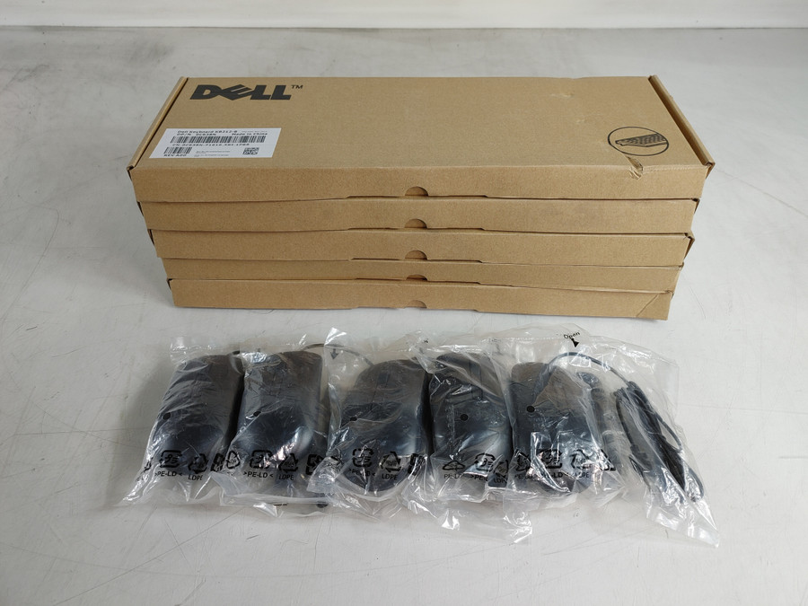 Dell 10pc Lot Wired USB Standard Laptop Keyboard 0C638N & 0C4JKP Mouse Bundle