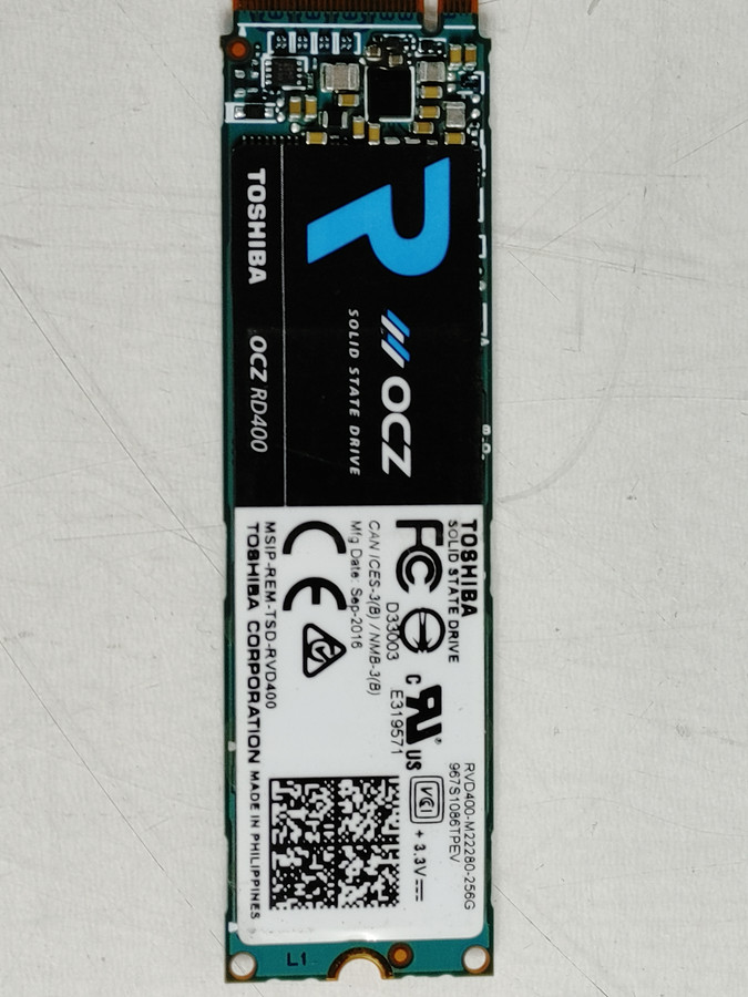 Toshiba OCZ RD400 RVD400-M22280-256G 256 GB NVMe 80mm Solid State Drive