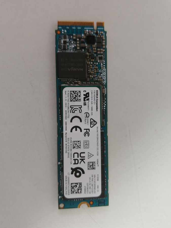 Lot of 5 Toshiba XG6 KXG6AZNV512G 512 GB M.2 2280 80mm NVMe Solid State Drive