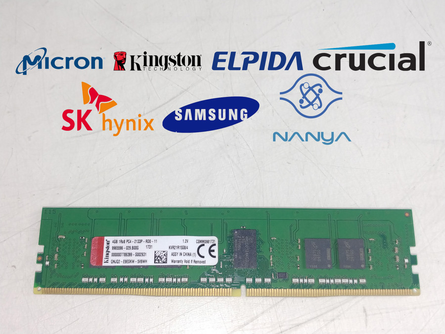 Major Brand 4 GB DDR4-2133P PC4-17000R 1Rx8 1.2V DIMM Server RAM