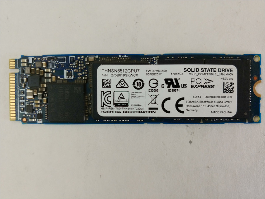 Toshiba  XG3 THNSN5512GPU7 512 GB NVMe 80mm SSD