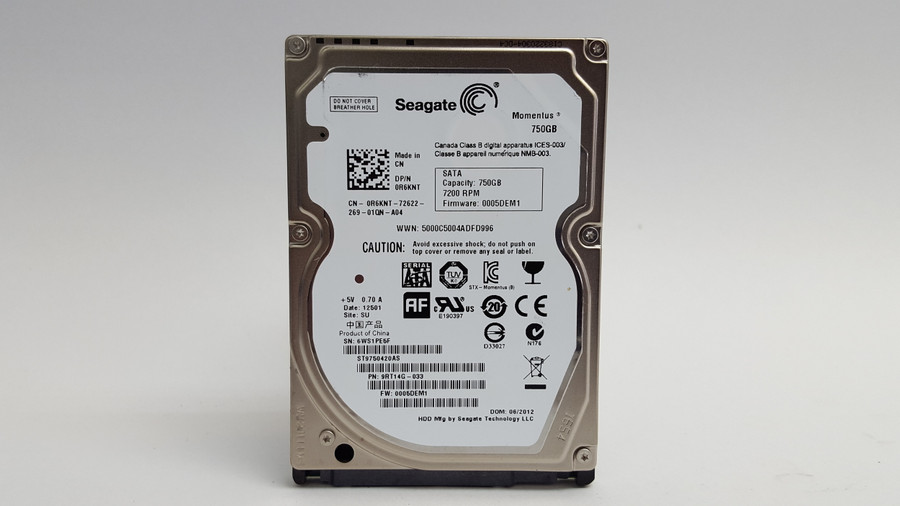 Lot of 2 Seagate Momentus ST9750420AS 750 GB 2.5" SATA II Laptop Hard Drive