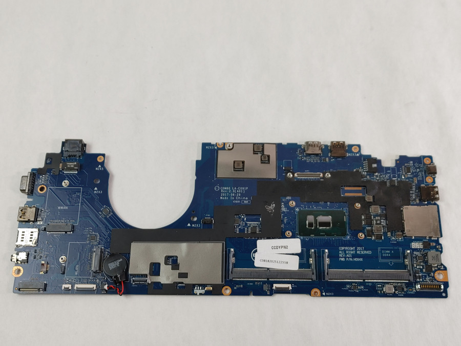 Dell Latitude 5580 Core i5-7200U 2.5 GHz DDR4 Laptop Motherboard 25W0N