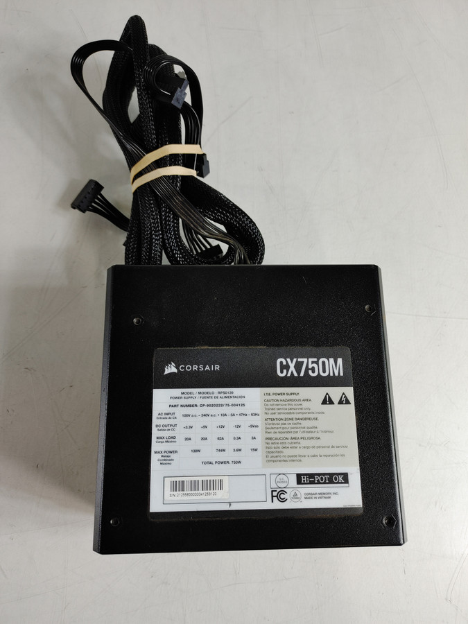 Corsair CX750M 750 W 24 Pin ATX Desktop Power Supply CP-9020222