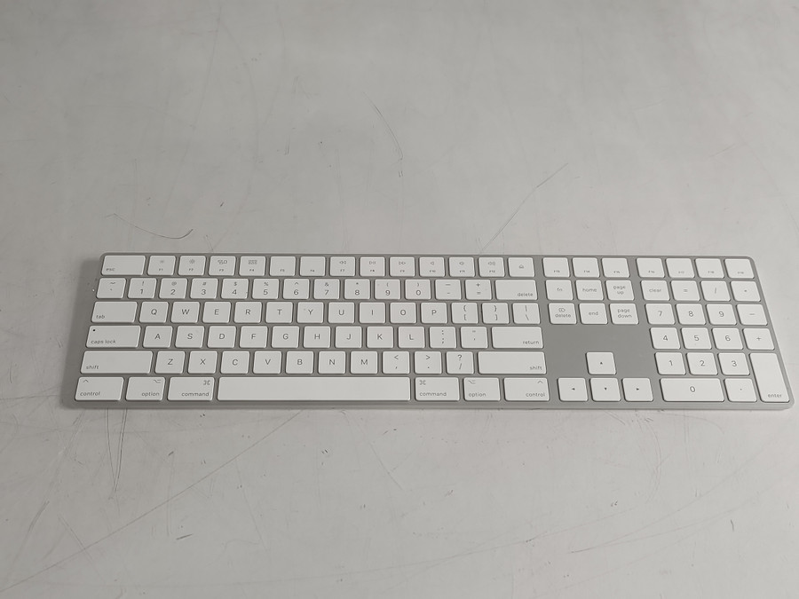 Apple A1843 BT Magic Keyboard with Numeric Keypad in Silver & White