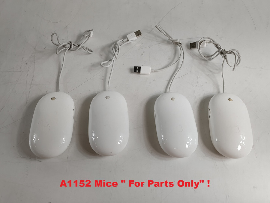 4pc Apple a1152 up to 4 Button Optical Mouse A1152 " For Parts Only " Bundle