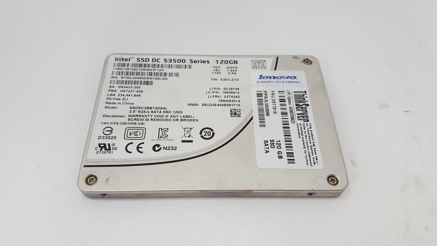 Intel DC S3500 SSDSC2BB120G4L 120 GB SATA III 2.5 in Solid State Drive