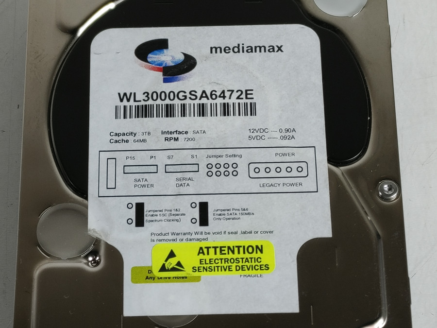 MEDIAMAX WL3000GSA6472E 3 TB SATA III 3.5 in Drive