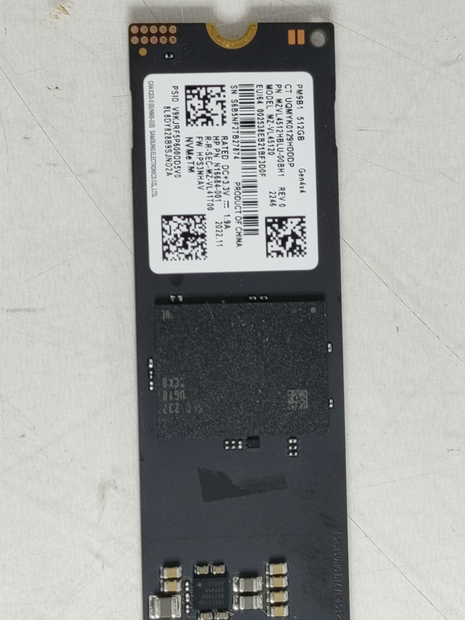 Samsung PM9B1 MZ-VL45120 512 GB NVMe 80mm Solid State Drive