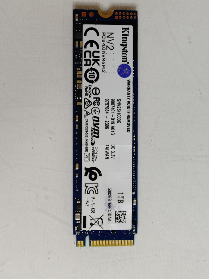 Kingston NV2 SNV2S/1000G 1 TB PCIe Gen4 80mm Solid State Drive