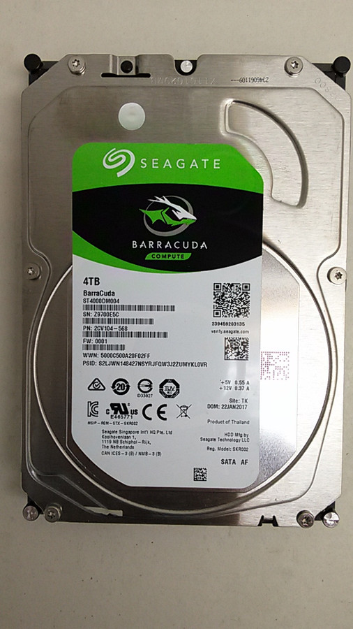 Seagate Barracuda ST4000DM004 4 TB 3.5" SATA III Desktop Hard Drive