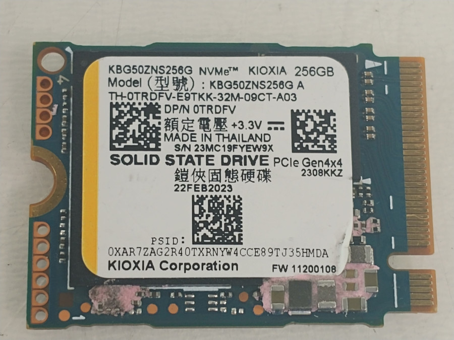 Lot of 5 Toshiba KBG50ZNS256G 256 GB NVMe 30mm Solid State Drive