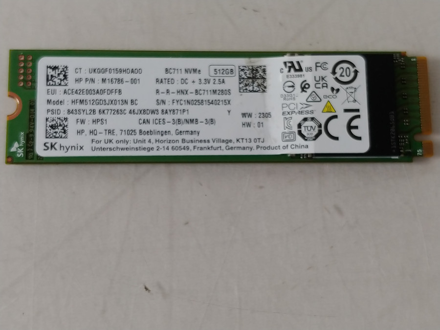 SK Hynix BC711 HFM512GD3JX013N 512 GB NVMe 80mm SSD