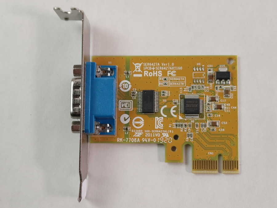 Lot of 5 Dell NT0HM PCI Express x1 OptiPlex SFF Low Profile Serial Card