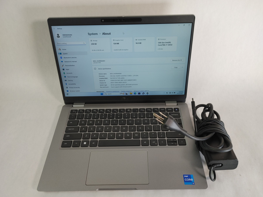 Dell Latitude 5330 Core i7-1265U 1.80 GHz 16 GB 256 GB NVMe Windows 11 Pro Laptop WINACTC1 C1