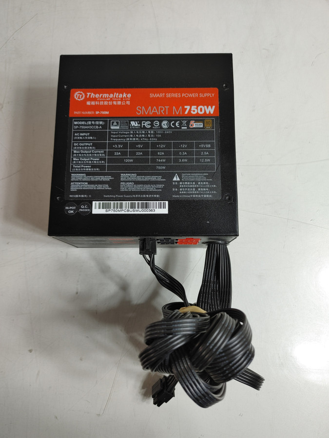 Thermaltake Smart M 750 W 20+4 Pin ATX Desktop Power Supply SP-750M