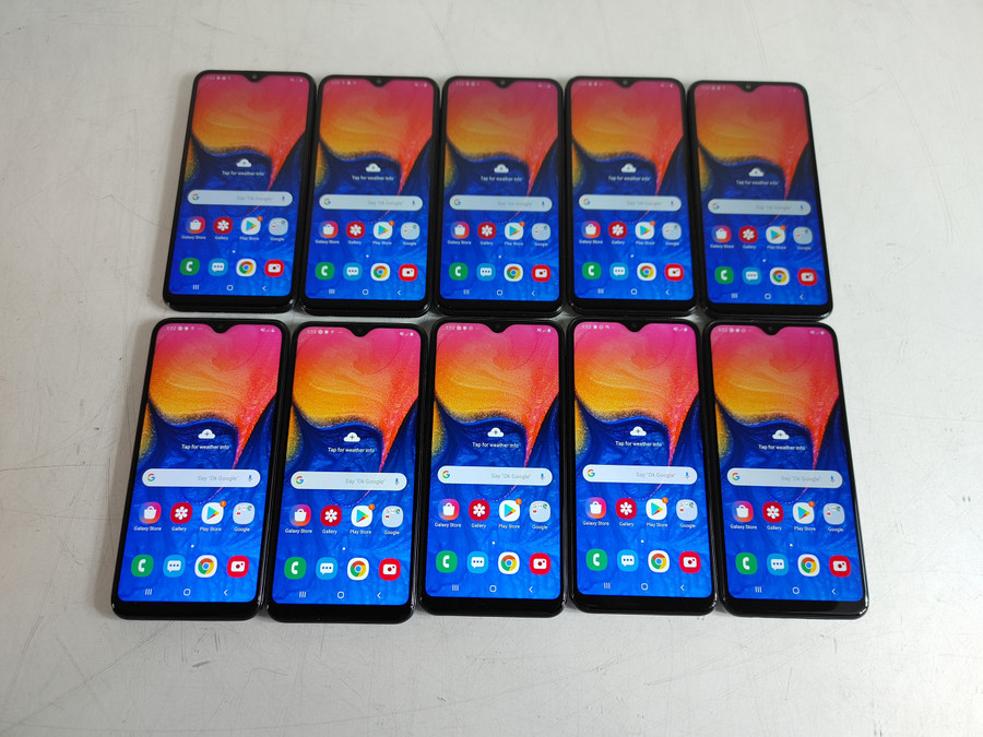 Lot of 10 Samsung Galaxy A10e SM-A102U 32 GB Android 9 Boost Only (Wi-Fi + 4G)