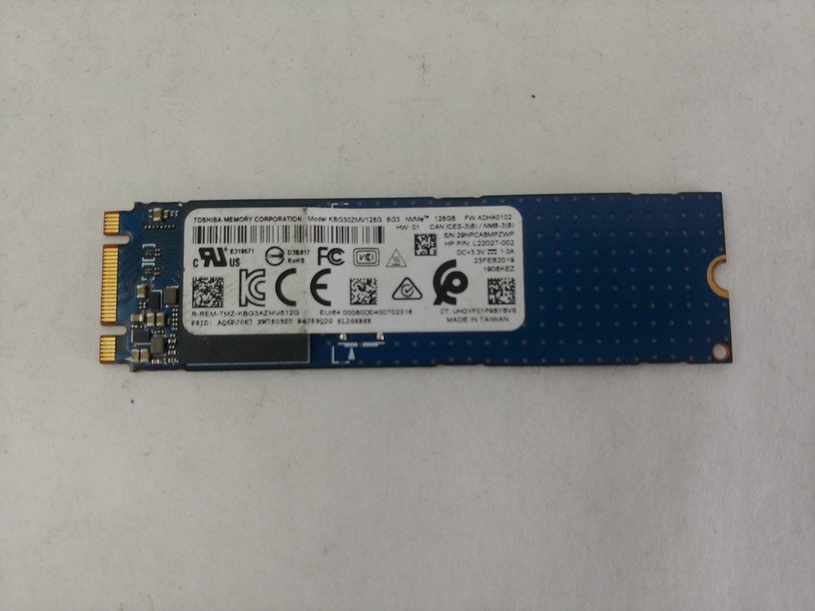 Toshiba  BG3 KBG30ZMV128G 128 GB NVMe 80mm SSD