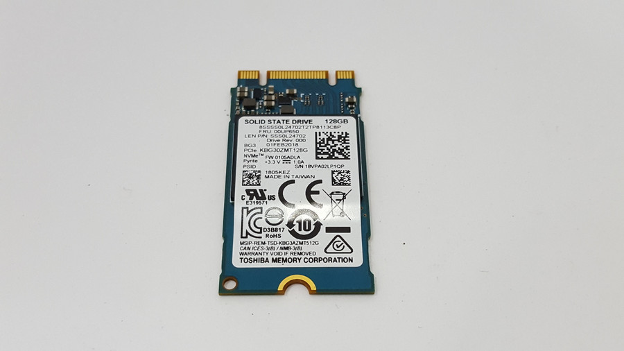 Toshiba   KBG30ZMT128G 128 GB NVMe 42mm SSD