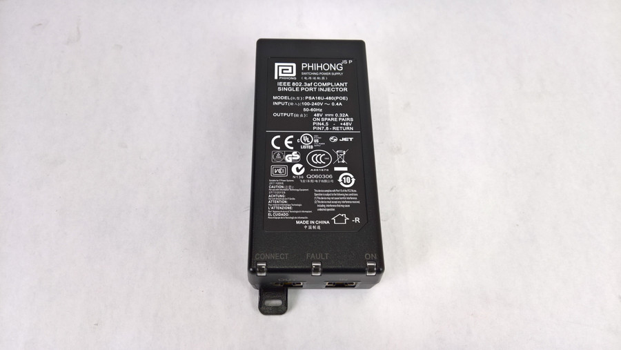 Lot of 10 New Phihong PSA16U-480 48V 1-Port PoE Injector Power Supply 802.3af