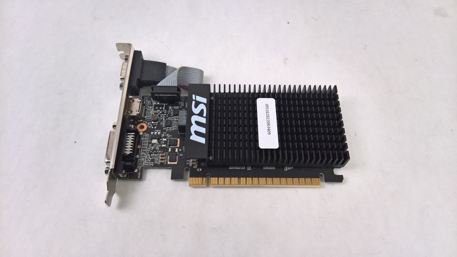 Lot of 2 MSI Nvidia GeForce GT 710 1 GB GDDR3 PCI Express x16 Desktop Video Card