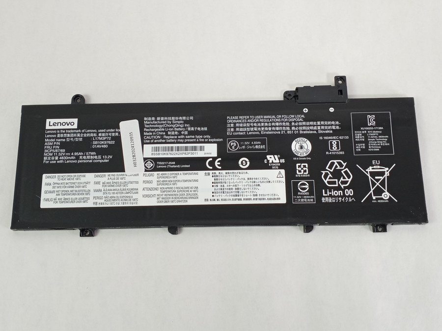 Lenovo 01AV480 4950mAh 3 Cell Laptop Battery for ThinkPad T480s