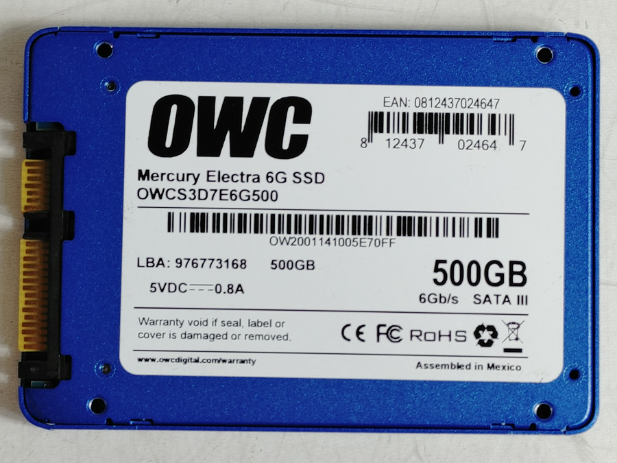 OWC Mercury Electra 6G 0WCS3D7E6G500 500 GB SATA III 2.5 in Solid State Drive