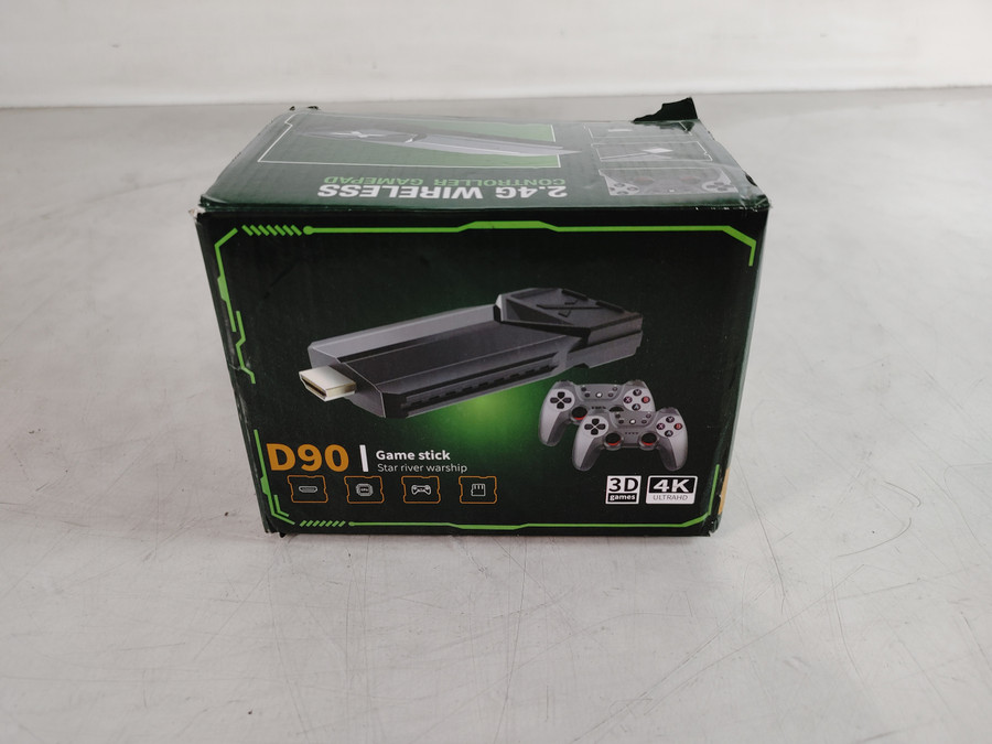 D90 Game Stick Console Black 64 GB SD Card USB Receiver, Cables & 2 Controllers