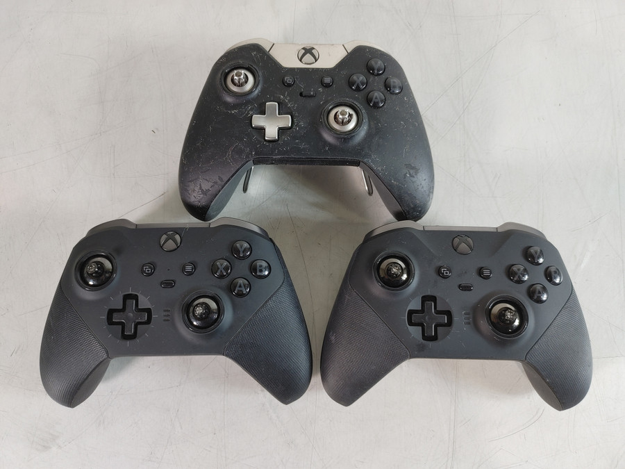Microsoft Model 1698 1797 Xbox Elite 1 & 2 Wireless Controllers Lot of 3 - For Parts