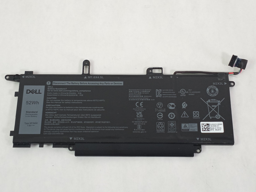 Lot of 2 Dell Latitude 9410 2-in-1 6500mAh 4 Cell 7.6 V Laptop Battery NF2MW
