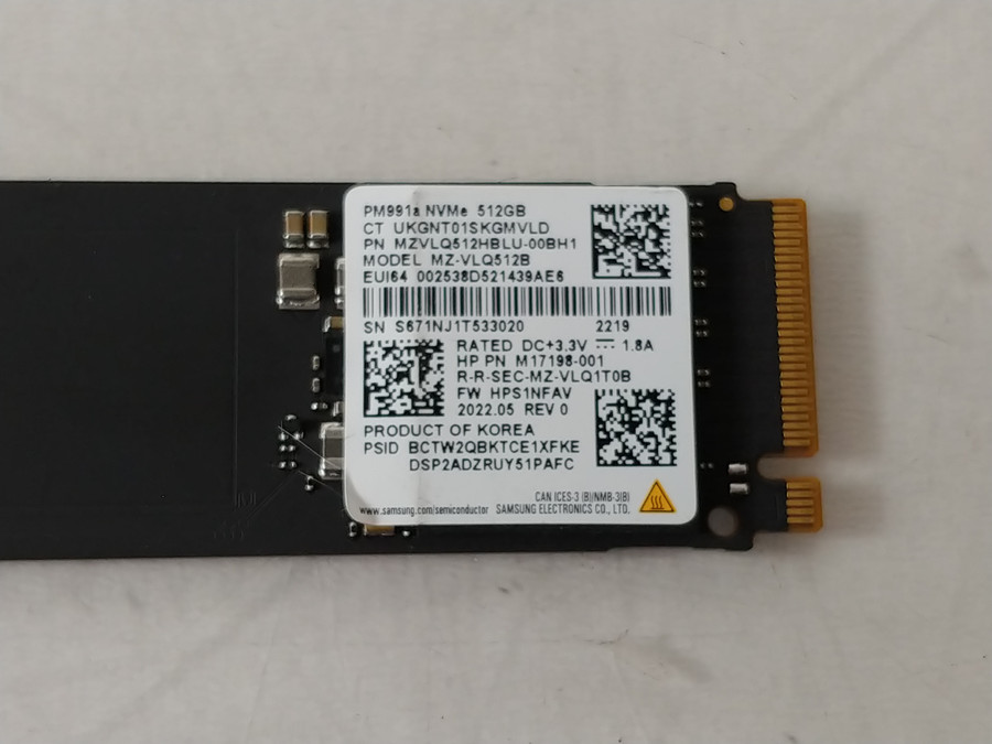 Samsung PM991a MZ-VLQ512B 512 GB NVMe 80mm Solid State Drive at TR