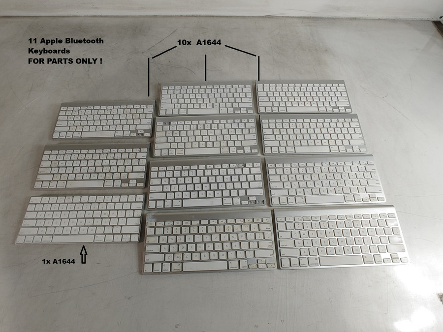 Lot of 11 Apple BlueTooth Keyboards A1314, A1644 "For Parts Only"