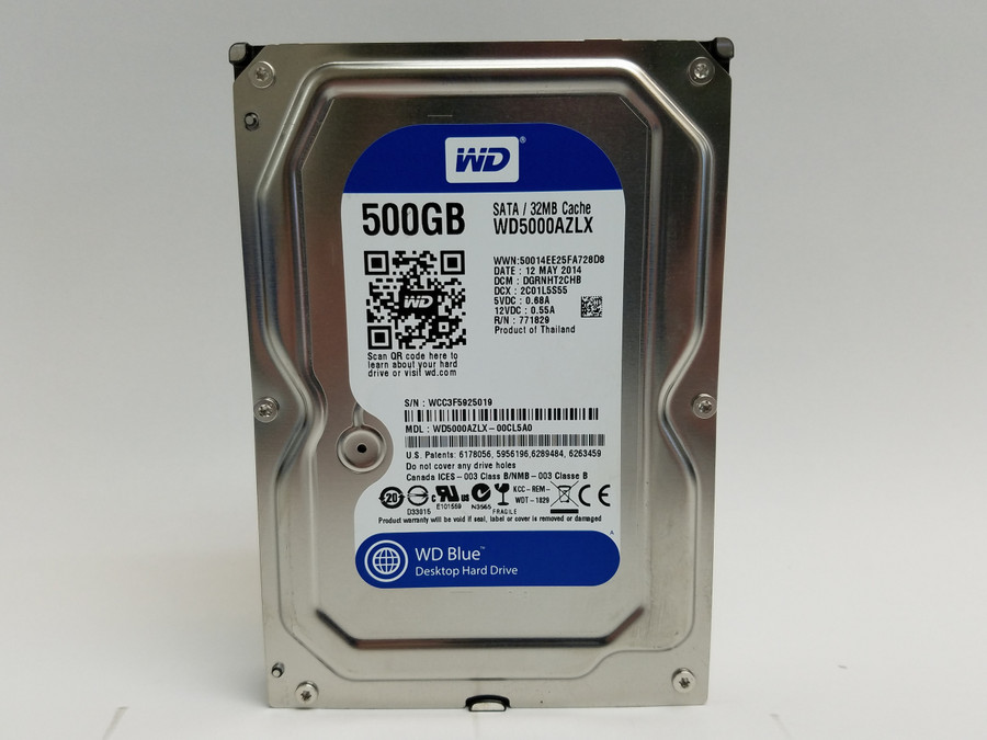 Western Digital WD Blue WD5000AZLX 500 GB 3.5" SATA III Hard Drive