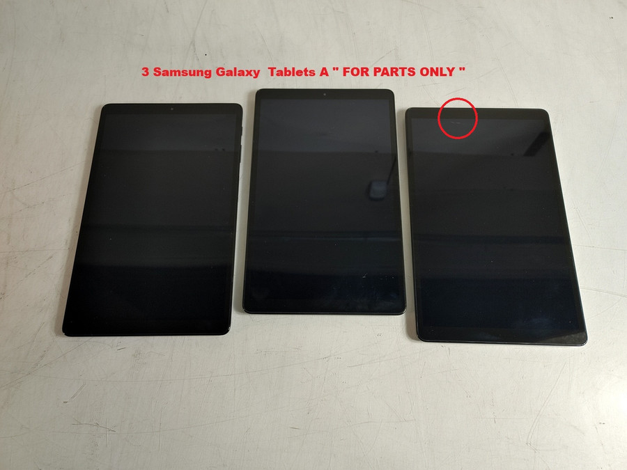 3 Samsung Galaxy Tab A's SM-T510 Android 10 & 11 (WiFi Only) 32 GB  "For Parts"