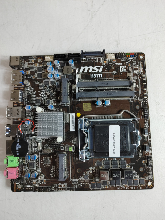 Lot of 2 MSI H81TI Intel LGA 1150 DDR3 Desktop Motherboard