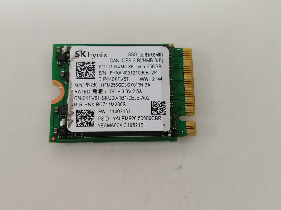 SK Hynix BC711 HFM256GD3GX013N 256 GB M.2 2230 NVMe Solid State Drive