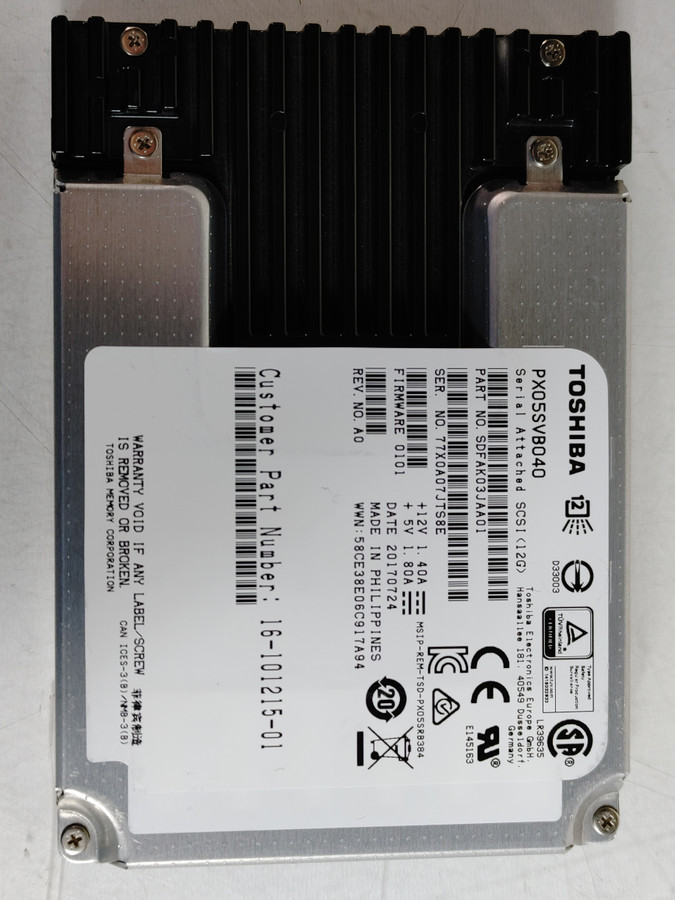 Lot of 2 Toshiba Cisco PX05SVB040 400 GB SAS 3 2.5 in Solid State Drive