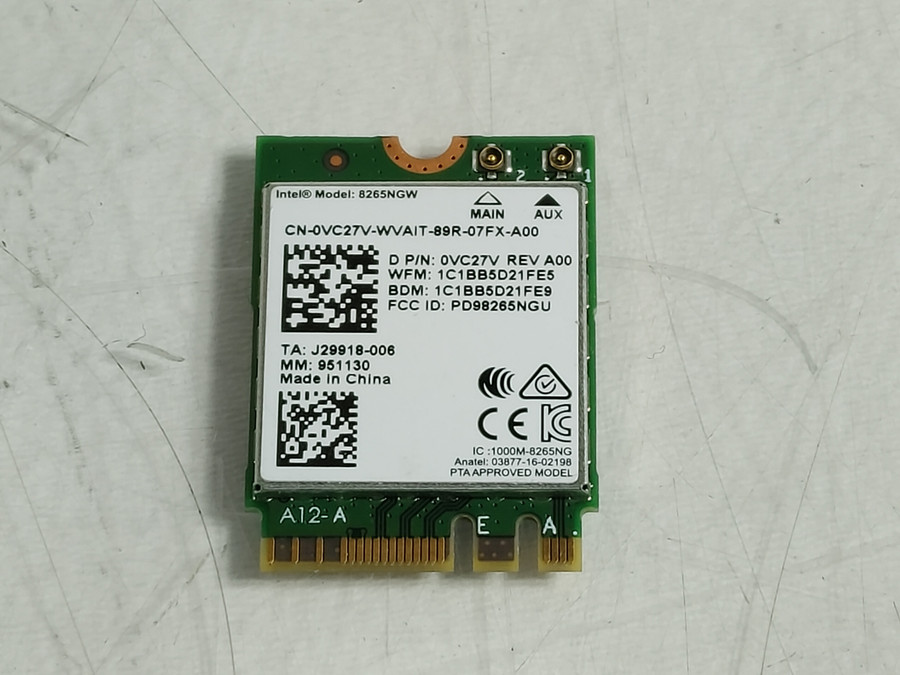 Lot of 5 Dell VC27V Wireless -  AC 8265NGW 802.11ac M.2 WiFi + Bluetooth 4.2